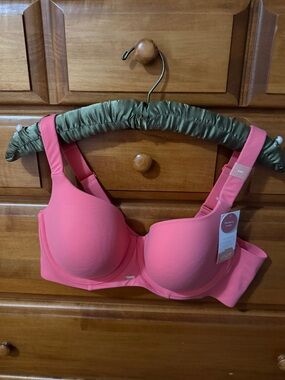Lane Bryant Cacique Modern Luxe Balconette Bra 40C in Coral